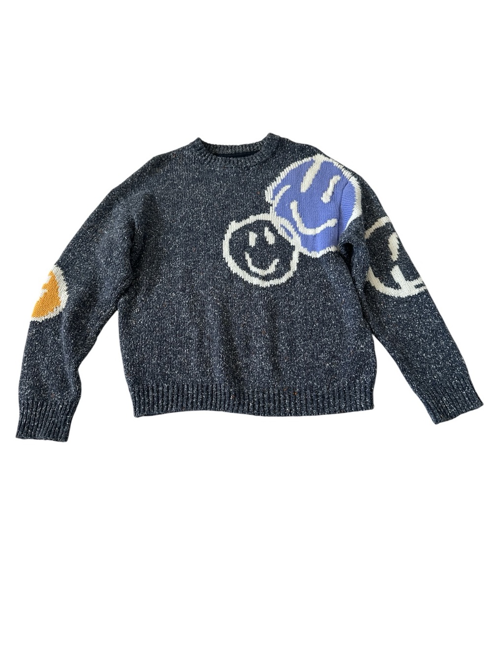 Urban Outfitters Smiley Face Oversized Cozy Knit Sweater - Picture 3 of 8